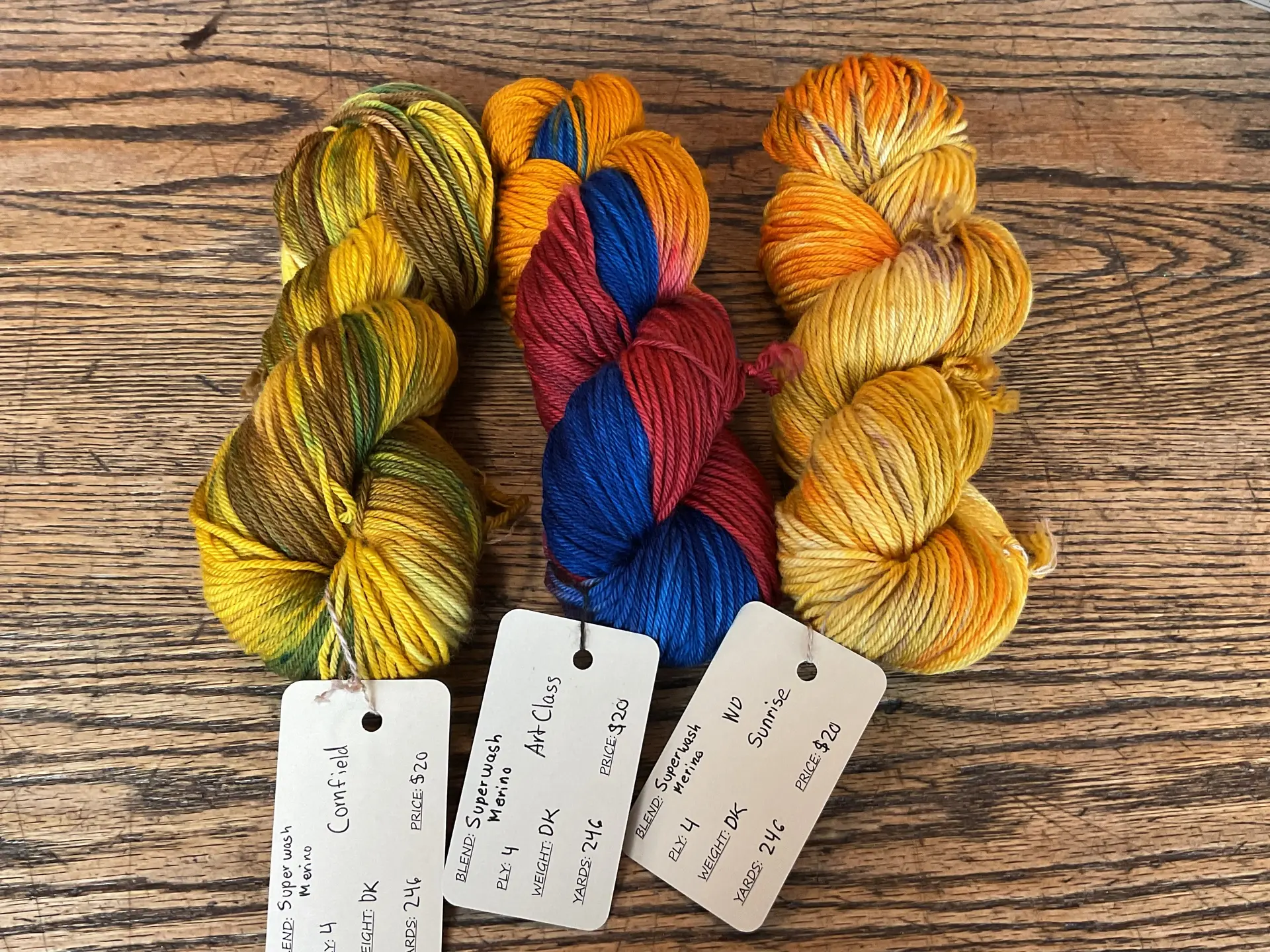Dakota Dyed Superwash Merino DK Yarn 246 yds