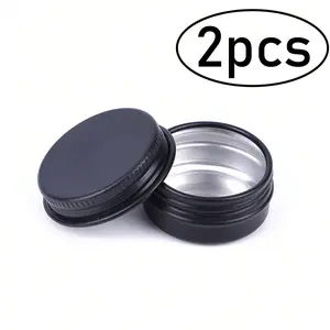 2 Pack 10g Spiral Lid Round Tin Cans for DIY Lip Balm and Sample Storage, Aluminum Containers for Makeup, Candles, Tea and More
