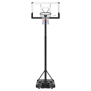 VEVOR Portable Basketball Stand, 10 ft Height Adjustment Basketball Hoop Goal, Portable Basketballs Hoop with 48 inch PC Backboard Wheels for Kids, Teens, Adults in Driveways, Pools, Schools