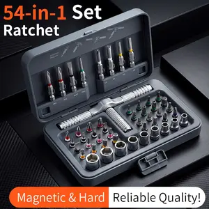 54-In-1 Ratchet Screwdriver Set, Ratcheting Screwdriver, Magnetic Hardened Drill Bits, Precision Repair Tool Kit for Home, Car, Electronics, DIY Enthusiasts