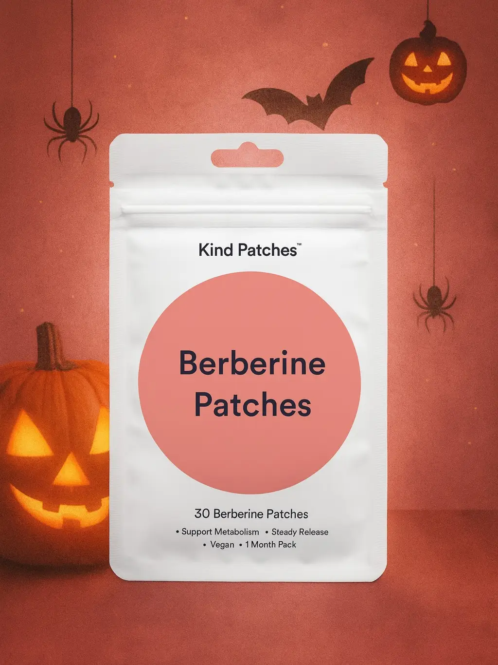 Kind Patches: 30 Berberine Patches, Steady Release, Vegan, 1 Month Pack