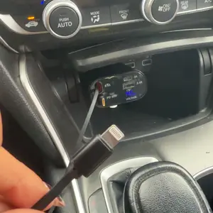 Product Review of 4-in-1 Retractable Car Charger, 100W USB-C Fast Adapter with Lightning Cable & Dual Ports for iPhone, iPad, AirPods, Samsung, Google Pixel from J**a 5** C**r R**g