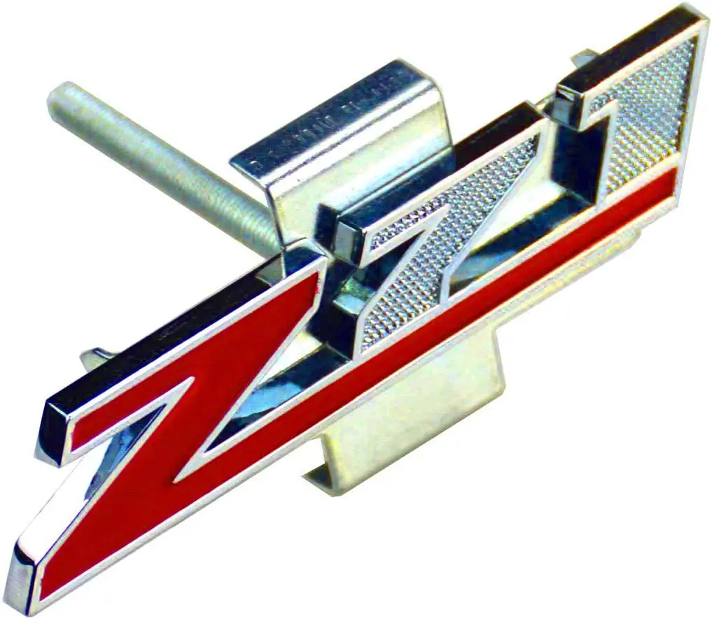 1PC Chrome Red Z71 Logo Grille Emblem Badge - Car Exterior Accessory for GM Chevrolet Silverado 2500hd, 3500hd, Sierra, Tahoe Vehicles