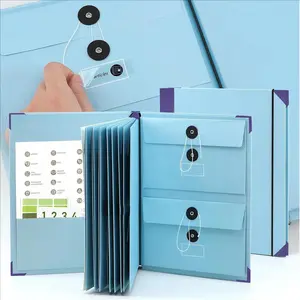 File Folder, Expanding File, 1 Count Envelope-closure Cover Design Portable Foldable File Folder, Pastel Color File Storage Folder, Office Stationery & Supplies