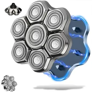 Men's Electric Shaver Replacement Heads, Silver Color, Durable & Efficient Design, Easy-To-Install Blade Covers, Perfect Gift Idea