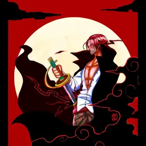 Red Hair Shanks Print