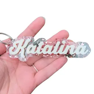 Personalized Acrylic Keychain with Custom Name - Accessories