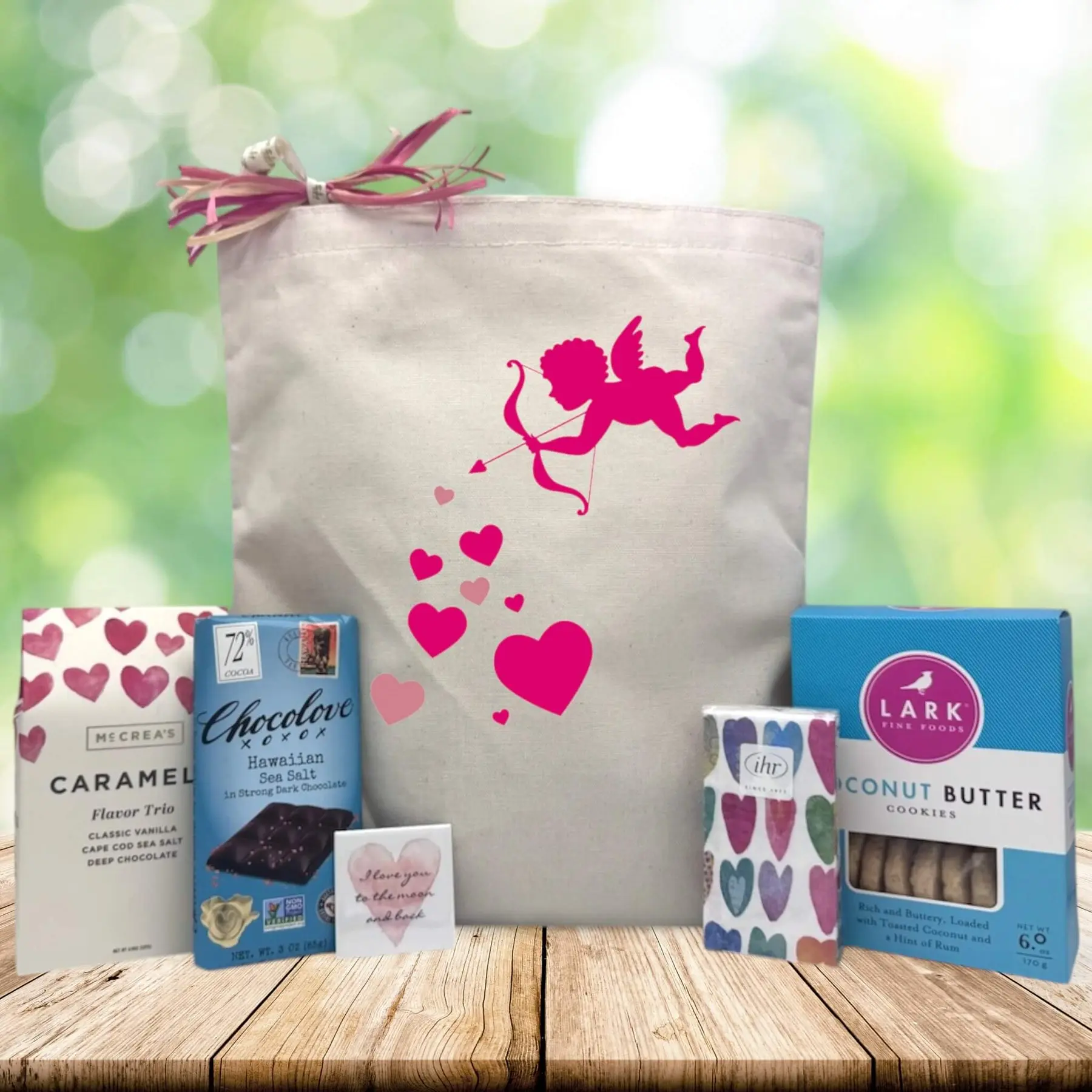 Itsonlynaturalgifts Cupid's Valentine's Day Gift Basket with Natural Ingredients & Romantic Touch Perfect for Loved Ones