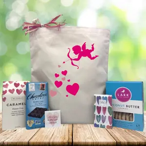 Itsonlynaturalgifts Cupid's Valentine's Day Gift Basket with Natural Ingredients & Romantic Touch Perfect for Loved Ones