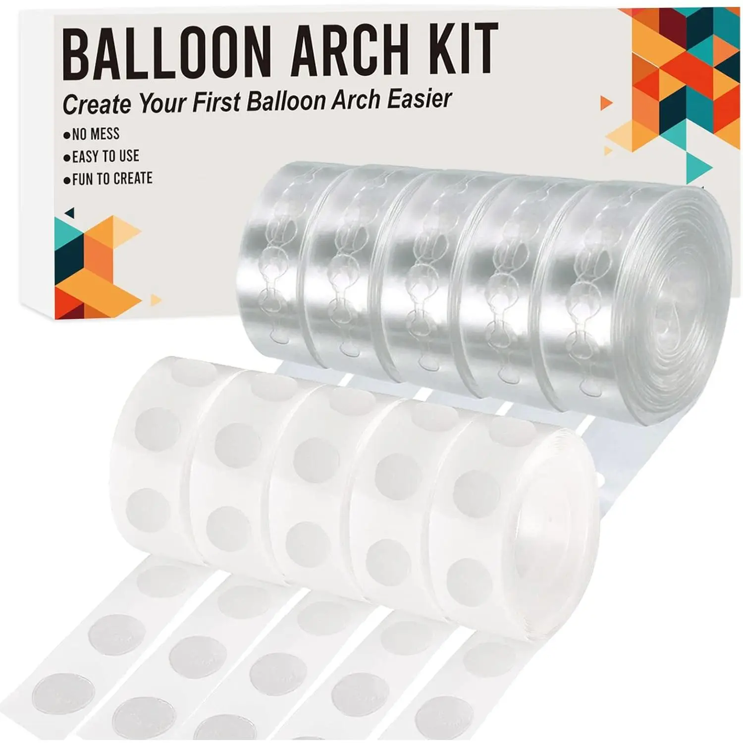 Balloon Arch Kit, 82ft Easy DIY Balloon Decorating Garland Strip and 500 count Glue Point Dots Tape for Balloon Arch, Decorations Making