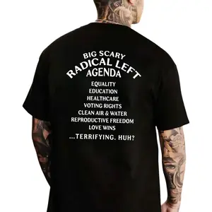 Big Scary Radical Left Agenda Unisex T-Shirt: Hilarious Graphic Tee That Champions Democracy with Witty Humor