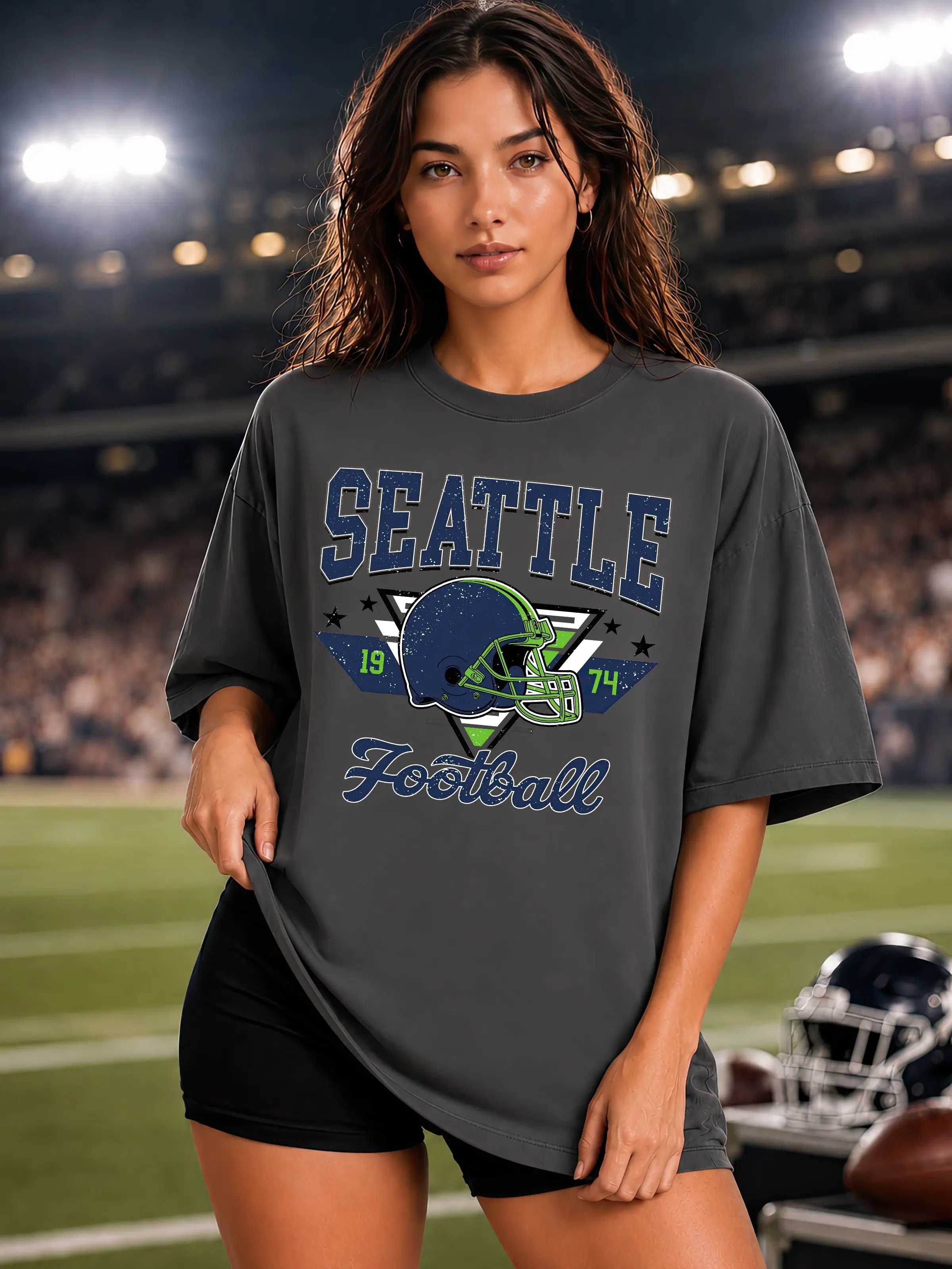 Seattle Football Comfort Colors Tee, Vintage Emerald City Sunday Shirt, Washington Gridiron Fan Gift
