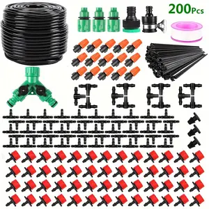 50m Irrigation System Drip Kit, DIY Saving Water Garden Watering System, Automatic Drip Irrigation Kits, Automatic Watering Devices for Garden, Greenhouse, Lawn, Patio