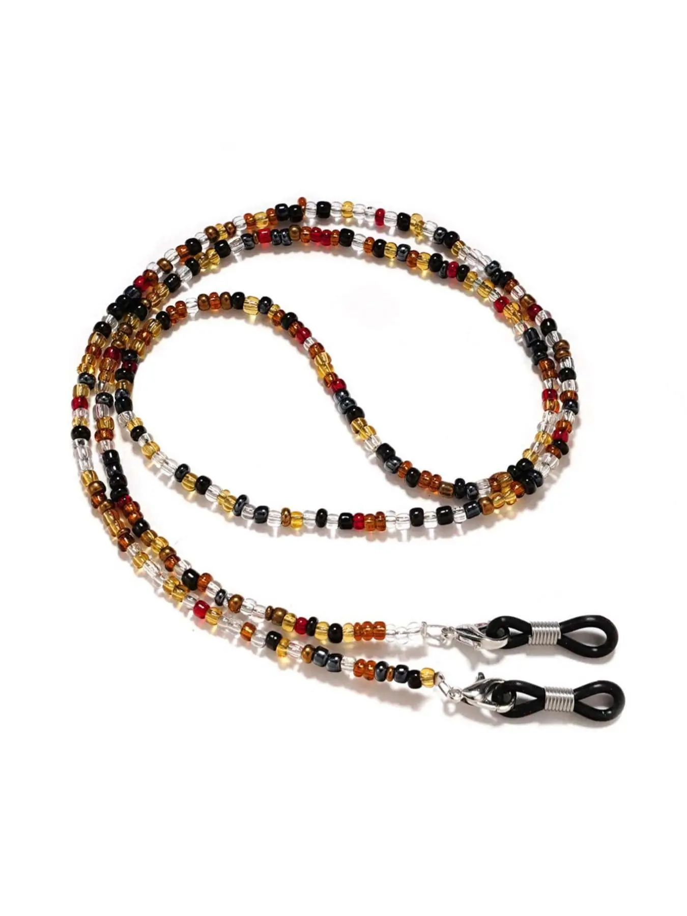 Boho Style Random Print Beaded Eyeglass Chain, Fashion Eyeglass Chain for Women & Girls, Glasses Holder Strap, Eyewear Accessories for Daily Use, Beading