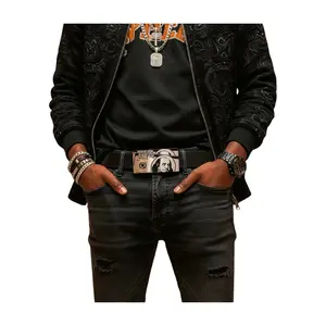 NEW Novelty Money Belt Buckle for 1.5" Belts Silver 3D $100 Bill Rectangle Buckle Casino Party Nightclub Gift Unisex Hip Hop Streetwear Club Fashion