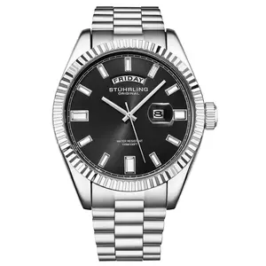 Stührling Sovrano 4070 Luxury Men's Analog Fashion Quartz Watch, 42mm, 100m (330ft) Water Resistance, Date Display, Durable, Luminous