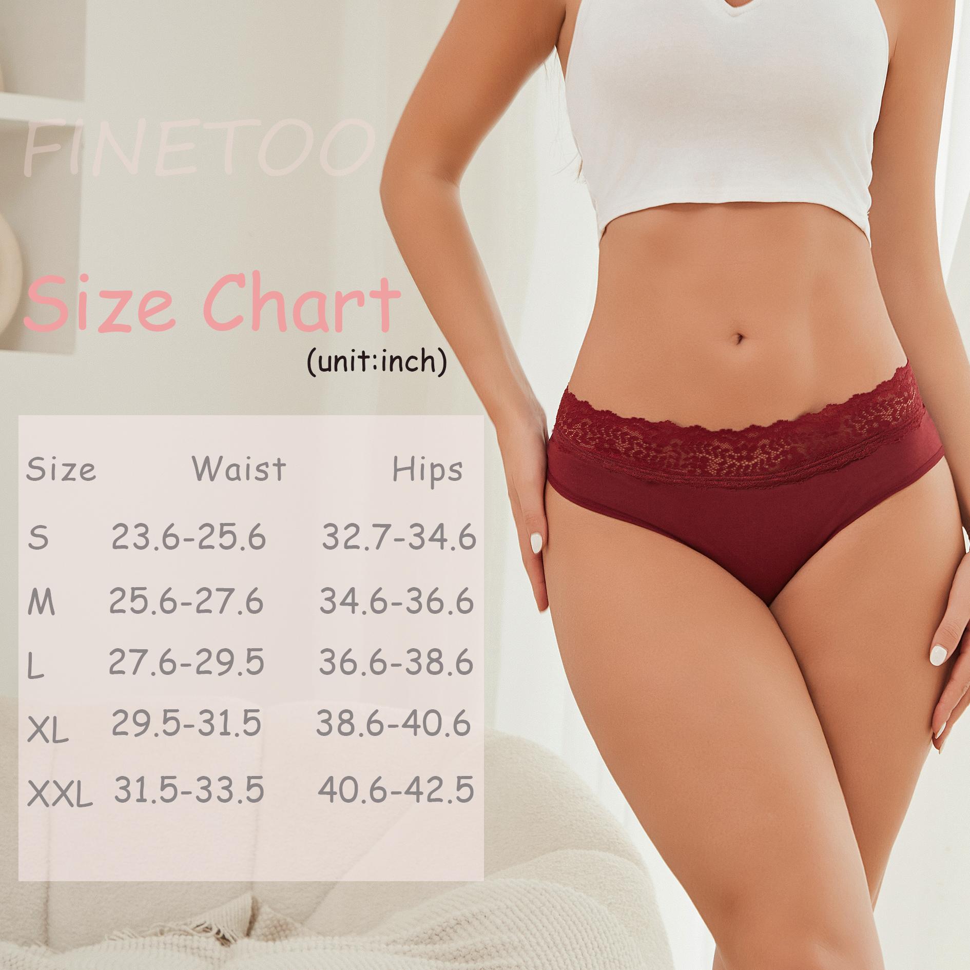 FINETOO 8-Pack Cotton Bikini Underwear for Women, Soft Cheeky Fit with Stretch Lace Waist, Breathable Skin-Friendly Everyday Panties S-2XL SpringStatements