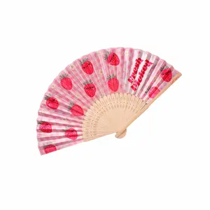 Strawberry Milk Mini Rave Fan