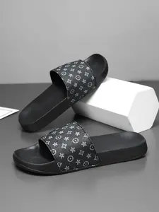 Men's Retro Floral Luxury Sandals, Soft Thick Sole House Slippers, Suitable for Spring Summer Indoor Outdoor, Men's Large Size Beach Flip Flops