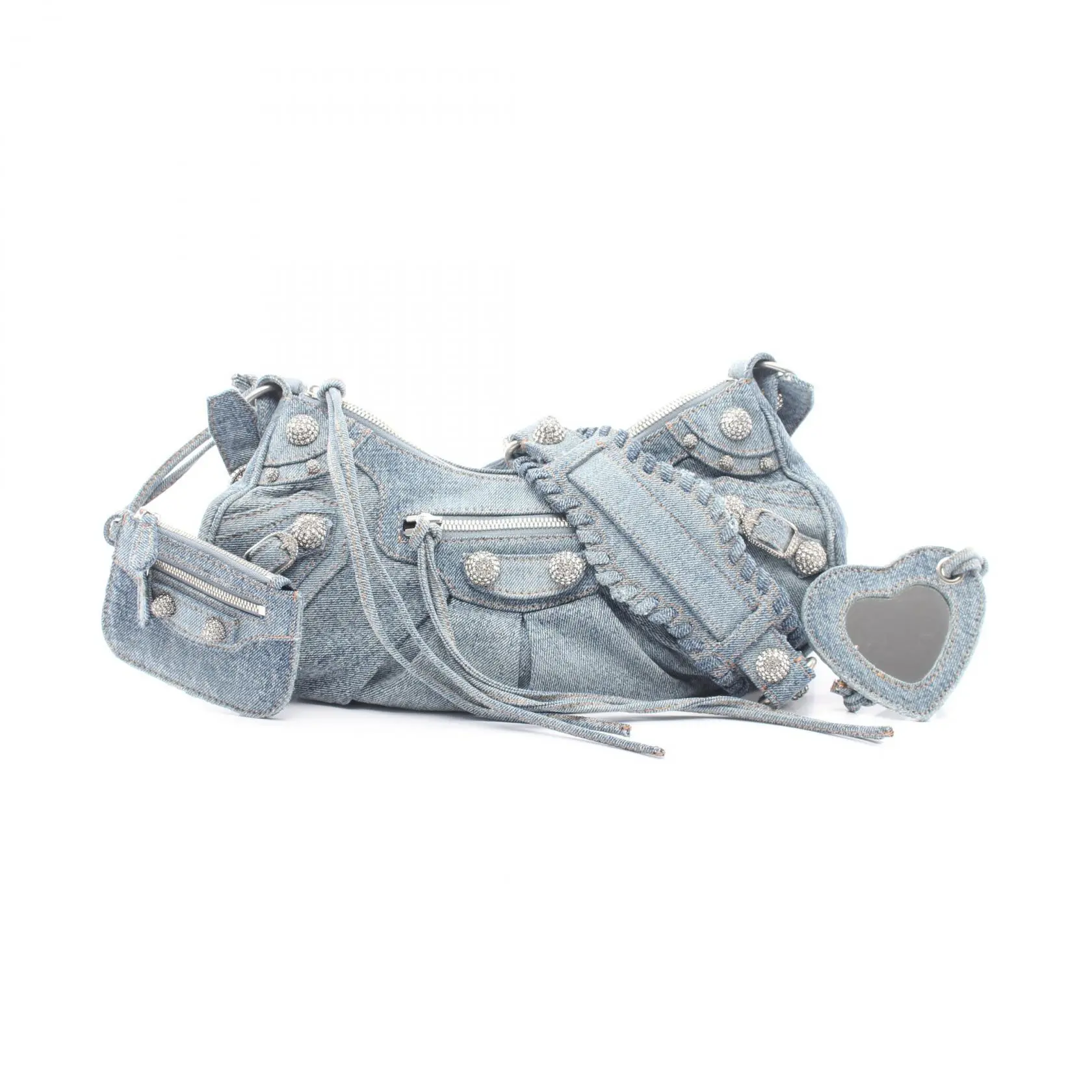 Pre-owned Balenciaga Denim Shoulder Bags LE CAGOLE shoulder bag