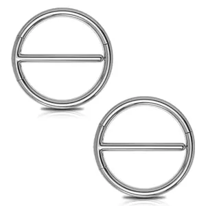 Oufer 14G 9/16 Titanium Round Nipple Clicker Shield Segment Set