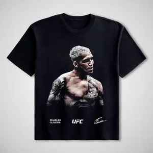 [ 🎉 Sale Up To 50%] UFC Men's Short-Sleeve Cotton Round Neck T-Shirt - Streetwear Clothes, MMA/Boxing Workout Top, Gift for Him