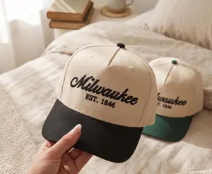 Milwaukee Hat Embroidered, Milwaukee Bachelorette Hats, Girls Trip Favors, Embroidered City Cap, Vintage Baseball Hat, Group Vacation Gift