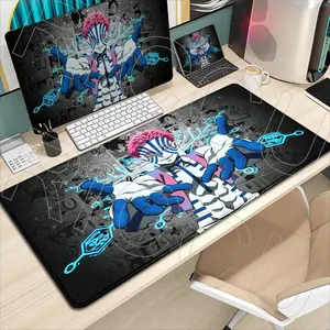 Demon Slayer Anime Mouse Pad, 80×30cm HD Printing Cartoon Aesthetic Desk Mat, Lock Edge Non-Slip Gaming Keyboard Pad, Soft PC Desktop Accessories