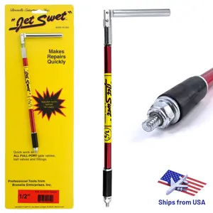 Jet Swet Tool - Pro Plumbing Plug for Copper Pipes, Steel, PVC, Galvanized - High Heat Resistance, 65 PSI Pressure Rated EPDM Rubber Gasket - Repair and Solder Water Lines Faster Without Fully Draining System