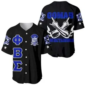 Gomab Phi Beta Sigma Letters Gitt For Fan Baseball Jersey All Over Print Baseball Jersey For Fans