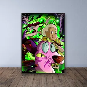 Cartoon Dog Pattern DIY Diamond Arts Colorful Painting Kit without Frame, 5D Diamond Arts Colorful Painting Kit, Wall Art Decor for Home Living Room Bedroom, Diamond Pattern Design