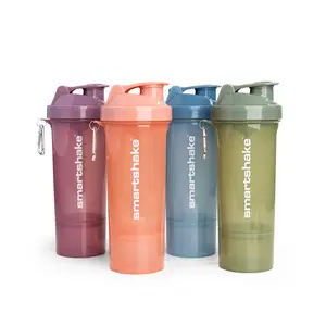 Smartshake Protein Shaker Bottle for Protein Mixes - 4 Pack - 13.5 oz | Leak Proof Shaker Cups for Protein Shakes | Blender Bottle Shaker | Protein Shaker Bottle Pack | Storage Container – Multicolor