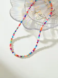 Colorful Beaded Necklace, Fashionable Adjustable Beaded Necklace for Women & Men, Statement Necklace, Fashion Jewelry for Party, Daily Clothing Decor, Trendy All-match & Exquisite Jewelry for Birthday Gift