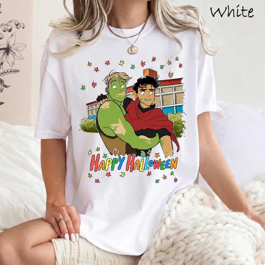 Heartstopper Happy Halloween Shirt, Cute BL Movie Heartstopper Shirt, Gift for Her, Halloweene Gift