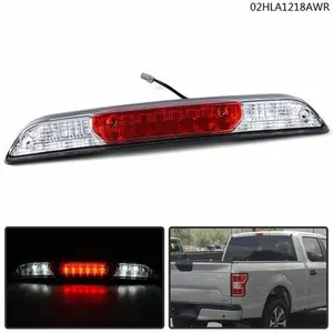 LED Third 3rd Brake Light Cargo Lamp Clear Red Lens RearFit For 15-19 Ford F150, Abs Plastic, Low Power