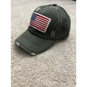 USA Flag Green Tactical Style Baseball Caps