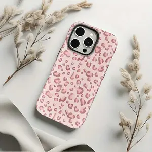 Pink Leopard Print 2-in-1 Phone Case for iPhone 16 Pro — Drop-Resistant Protective Cover for iPhone 17