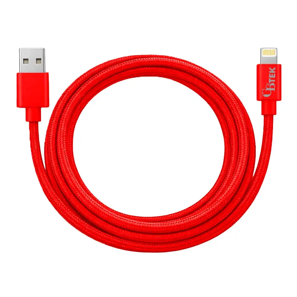 CBTEK MFi Lightning to USB-A Cable - 6 ft Durable Charging and Sync Cable for Apple Devices