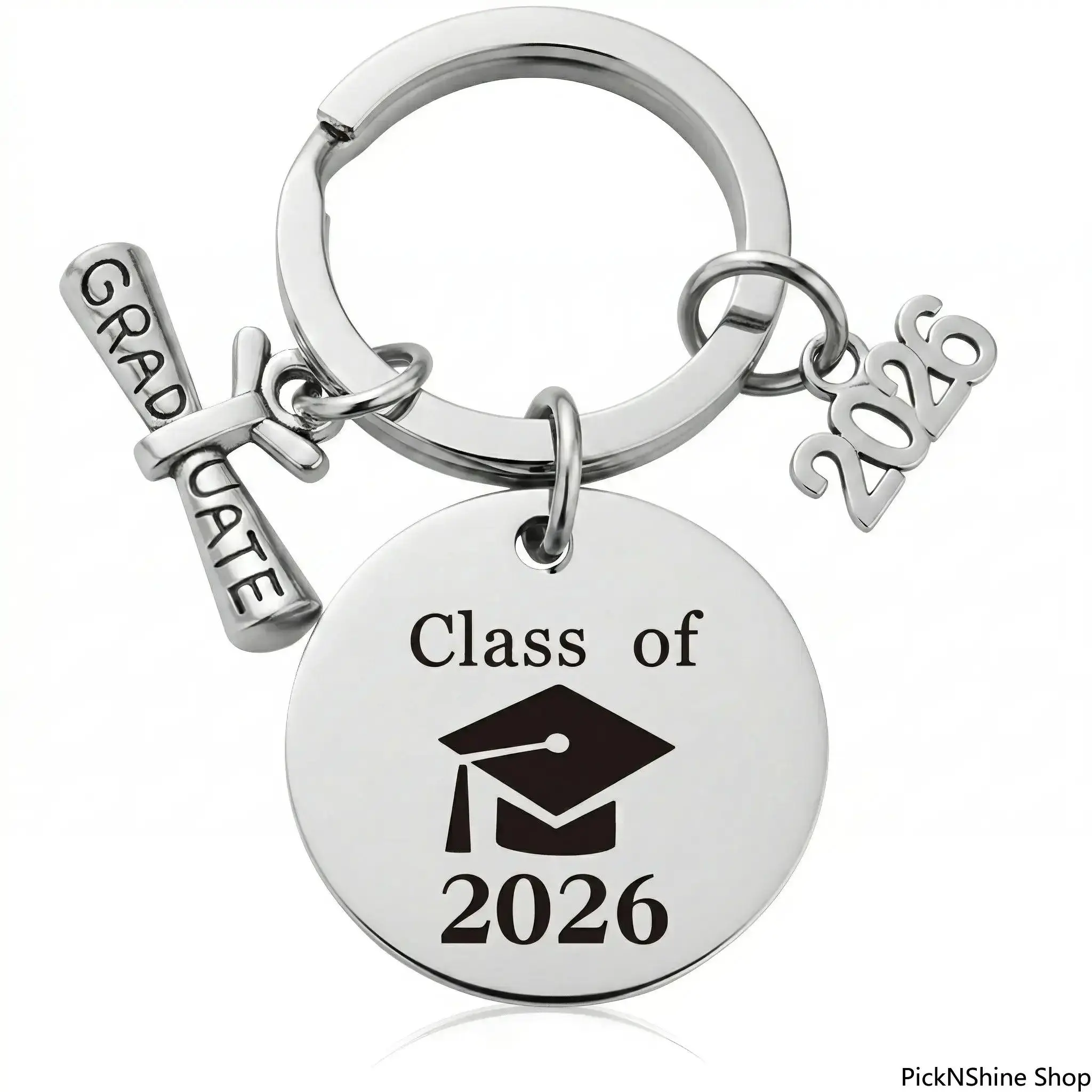 Basic Graduation Keychain - 2026 Class Gift for High School & College Students, Ideal Graduation Gifts, College Graduation Gift