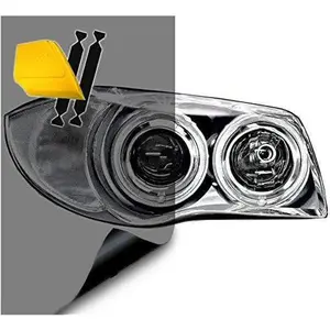 Air-Tint Headlight/Tail Light Window Tint (16" X 48" (w/Tools), Light  Black)