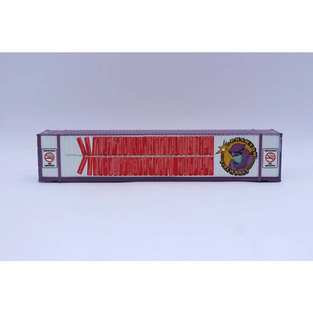 Jacksonville Terminal Company 485023 "VS" Phantom Fireworks - 48' HIGH CUBE corrugated container with Magnetic system. JTC# 485023, N Scale
