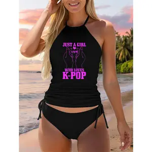 Funny Cute K-Drama Korean Music Two Piece Swimsuit