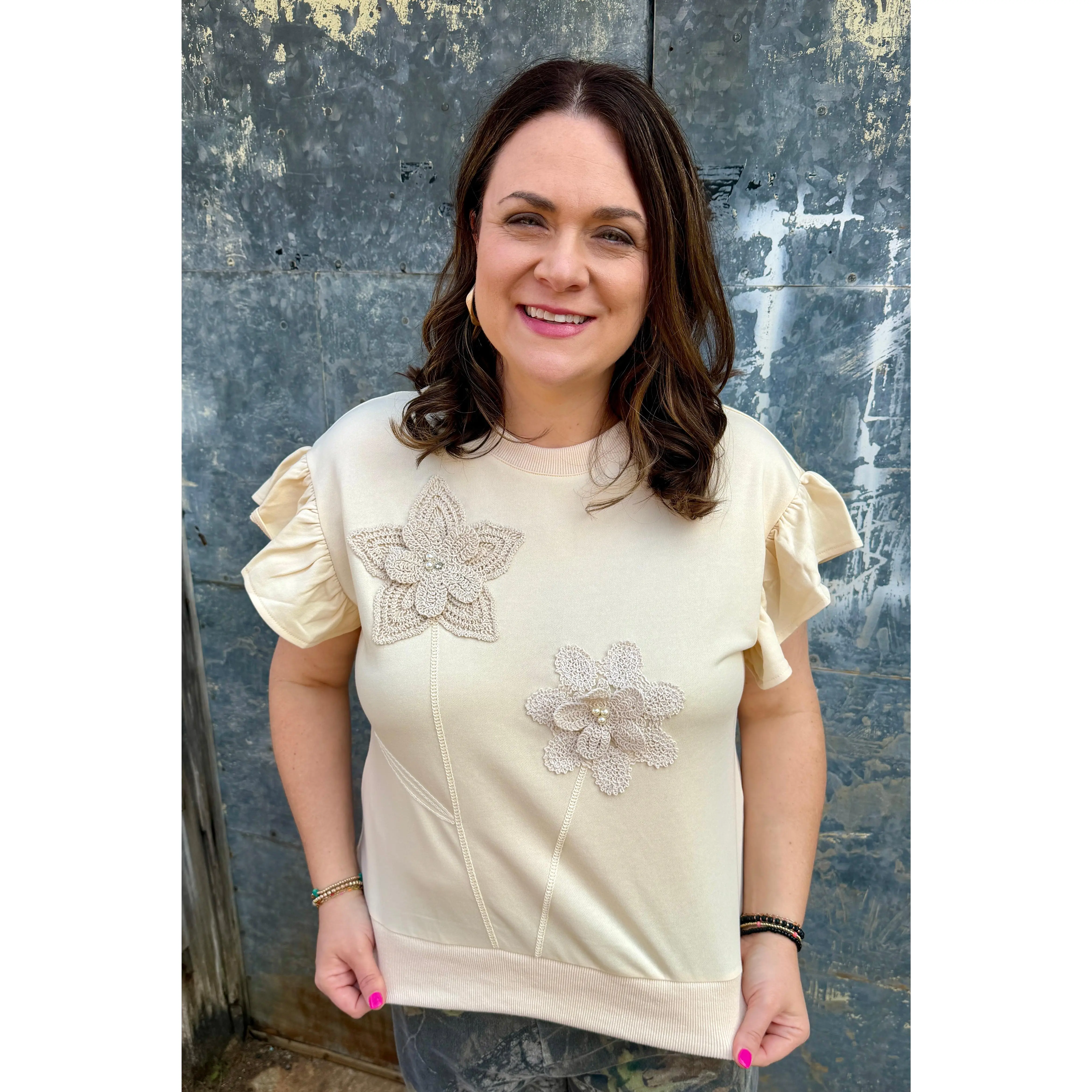 Crochet Flower Blouse