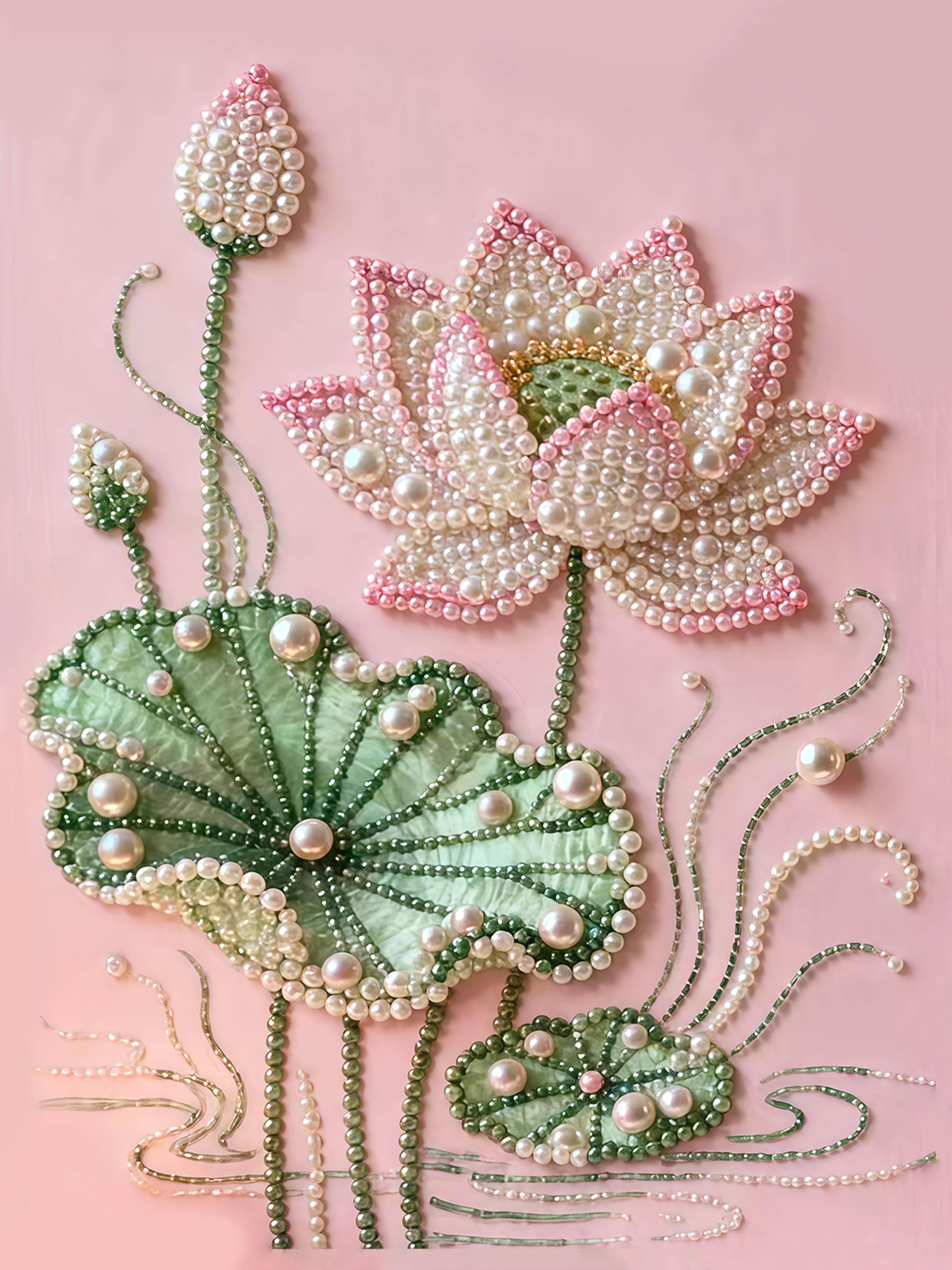 Shining Pearl DIY Art Painting - Easy for beginners, a exquisite handcrafted light luxury choice, elegant finished piece that brings artistic flair to your home space
