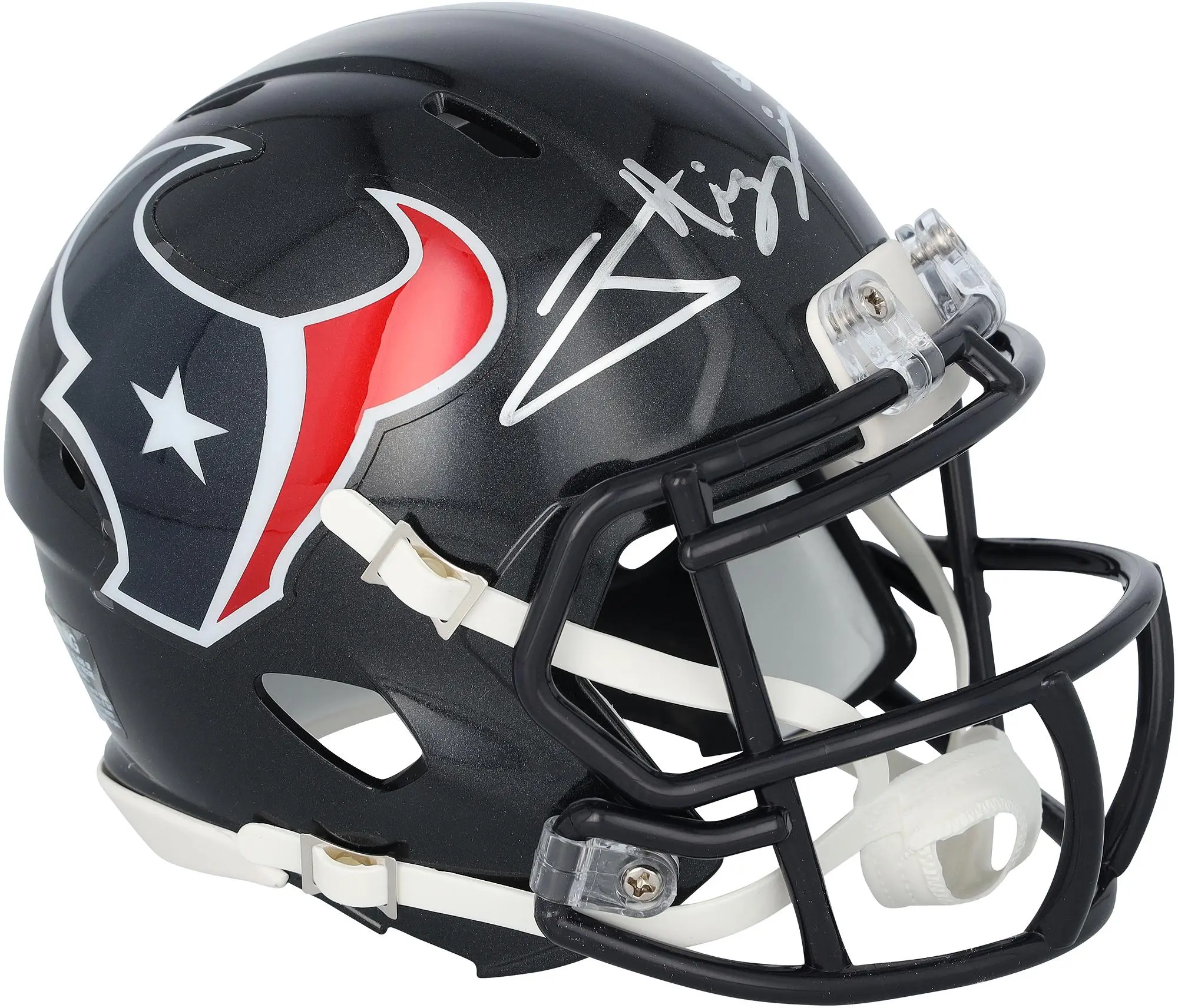 Jayden Higgins Houston Texans Autographed Riddell Speed Mini Helmet - Fanatics Authentic Certified