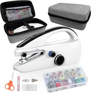 Sewing Kit All in one Box, Handheld Sewing Machine, Beginner's Sewing kit with Storage, Two Power Supply Modes, Portable mini Sewing Machine for Beginners