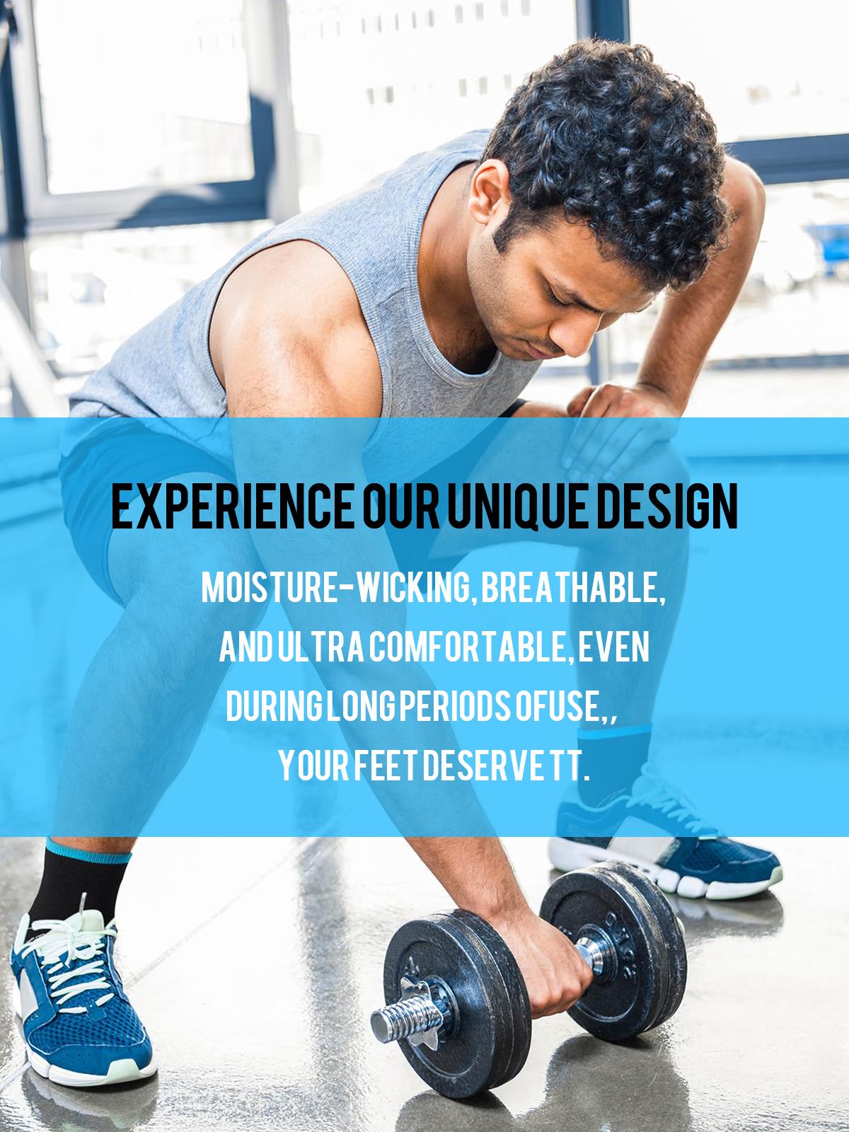 Elastic Short Crew Compression Socks for Men & Women, Y-Heel Construction with Non-Slip Support, Breathable Moisture-Wicking Material, Sports & Everyday Use