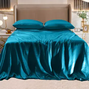 Mocassi Fine 4-Piece Silky Satin Sheet Set, Moody Shades