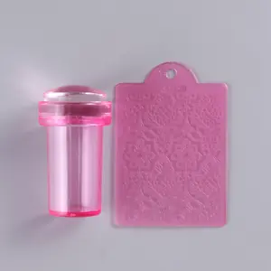 French Manicure Transfer Tool Kit with Stamp & Scraper, Nail Stamp Tips, Easy Odorless Design Transfers, Suitable for Hands, Feet and Nail Art Accessories