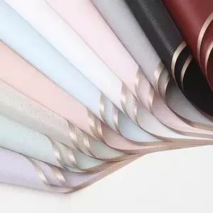 20 Sheets Flower Wrapping Paper -  Floral Bouquet Wrapping Paper Black Korean Florist Supplies Packaging Paper for DIY Crafts Wedding Birthday